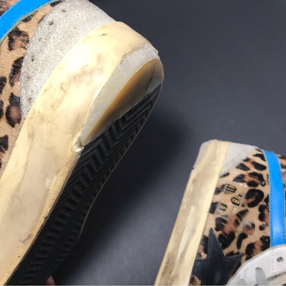 Golden Goose Mid Star Leopard Print Sneakers - Picture 11 of 15